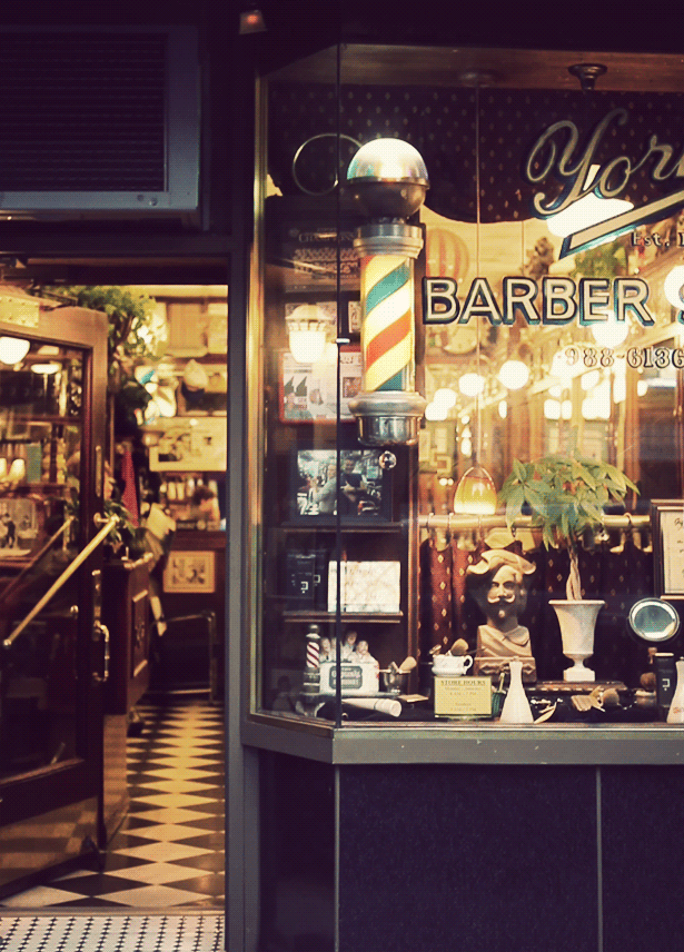 Cinemagraph de un barber shop