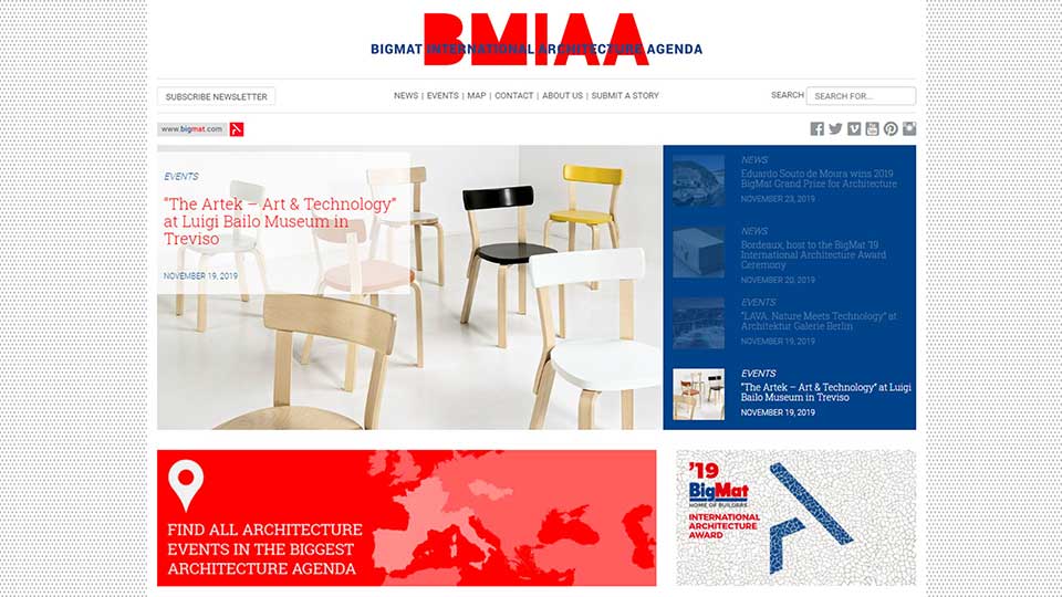 página web bmiaa arquitectura por la empresa bigmat