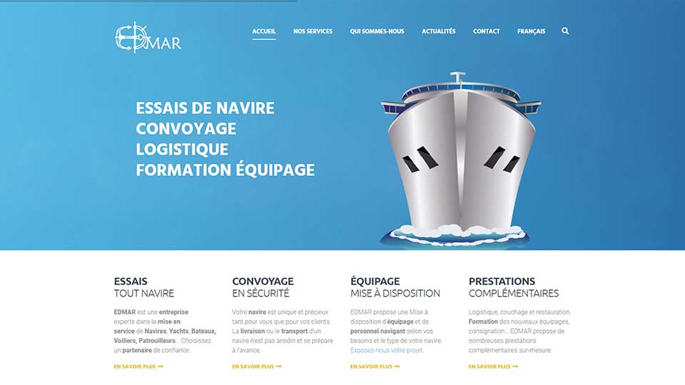 página web de servicios profesionales para empresas edmar services en francia