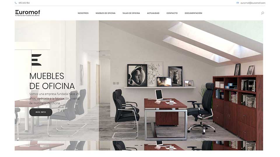 página web de euromof tienda de muebles de empresa en madrid argüelles