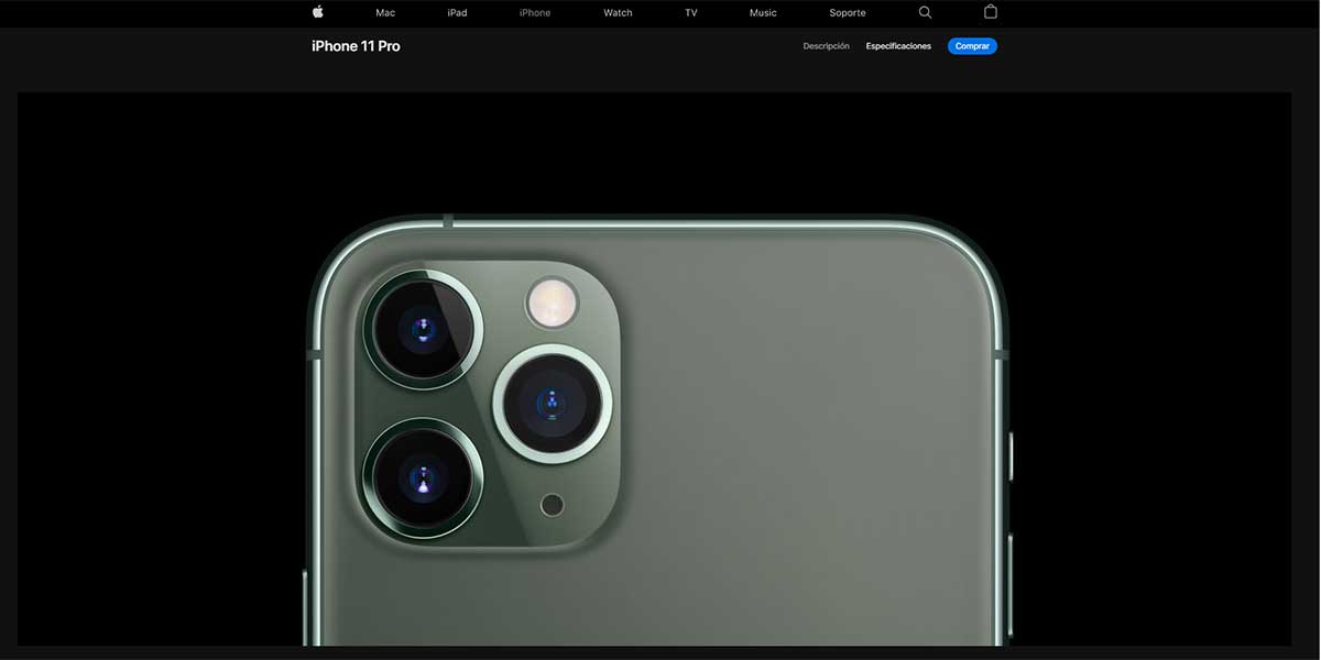 Apple iPhone 11 Pro, modo oscuro.