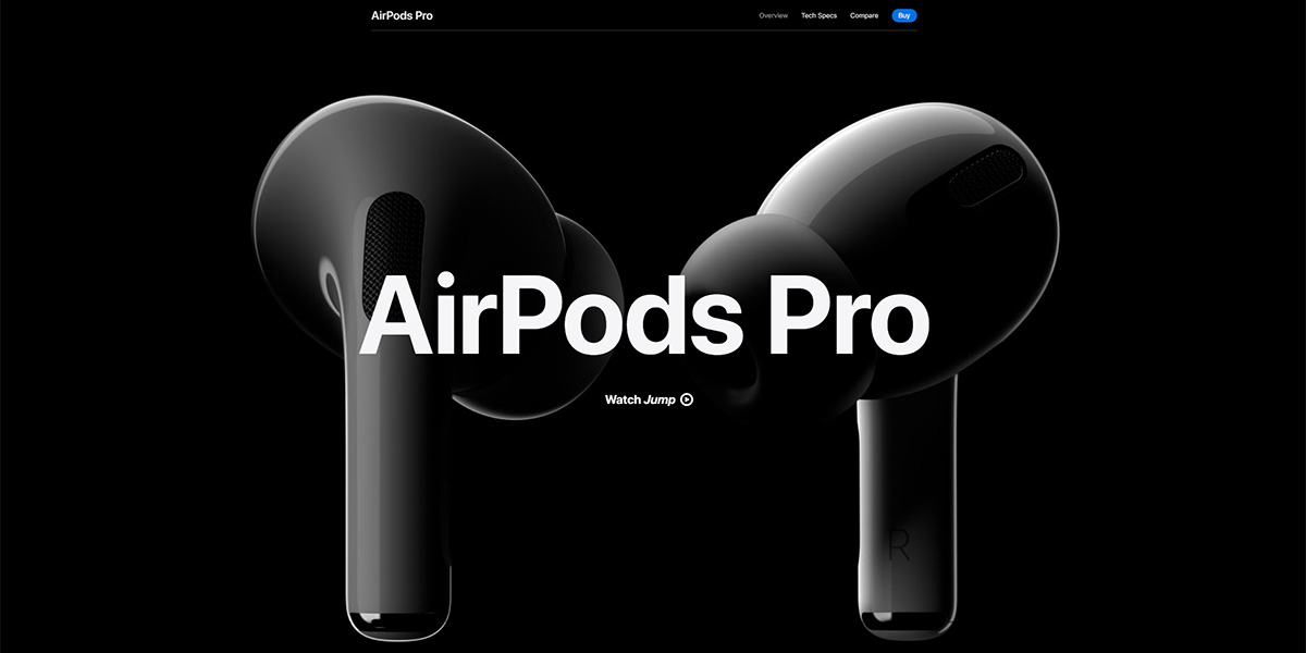 Diseno Web Oscuro Apple AirPods Pro